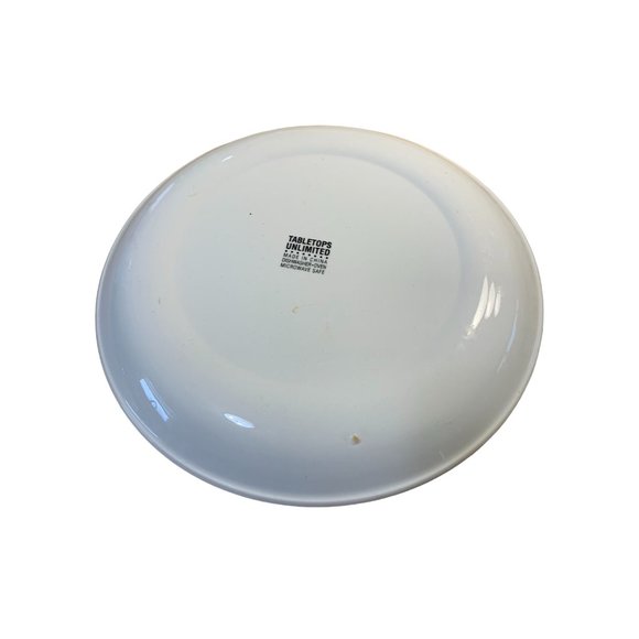 Tabletops Unlimited Victorian Bouquet Bread Butter Plate No Trim Blue Peach Yell - Picture 2 of 2